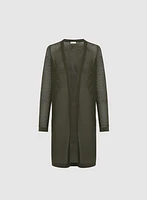 Cardigan en tricot ajouré