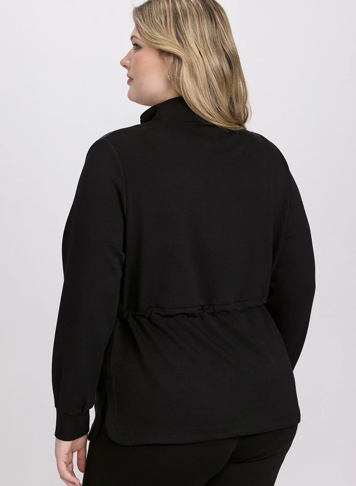 Zip-Up Puffer Front Top