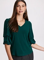 Pinched Sleeve Top