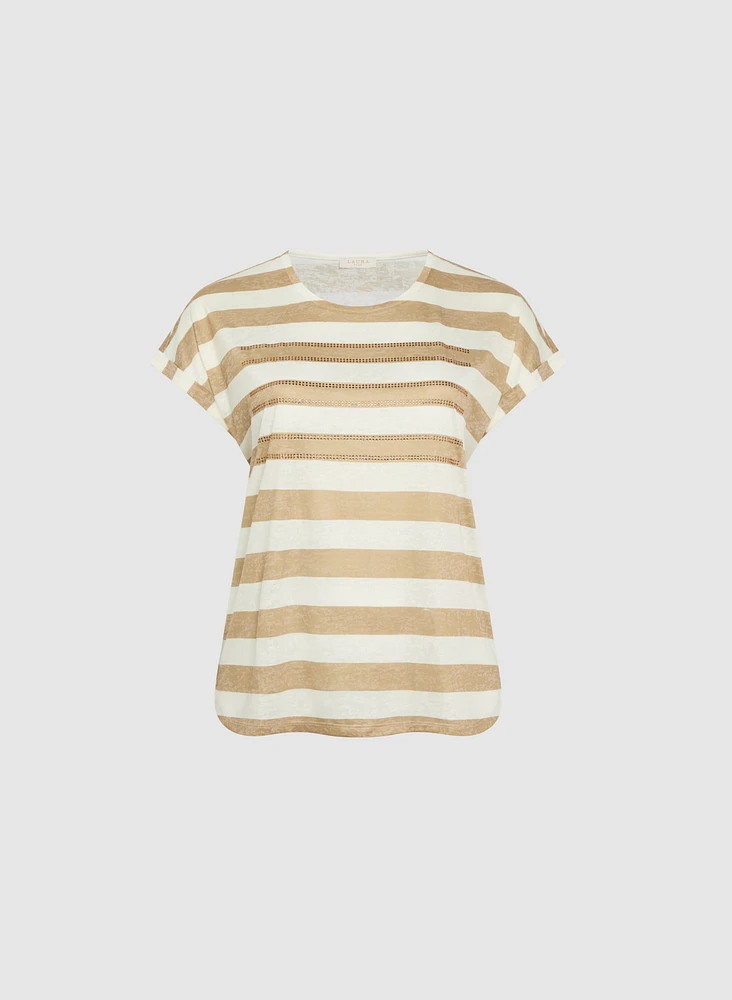 Striped Burnout T-Shirt