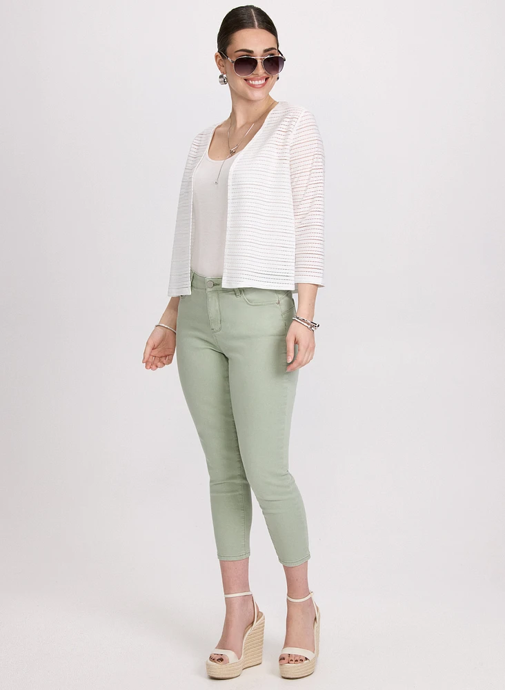 Textured Open Cardigan