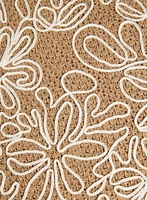 Embroidered Open Knit Top