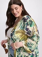 Veste en chiffon à motif tropical