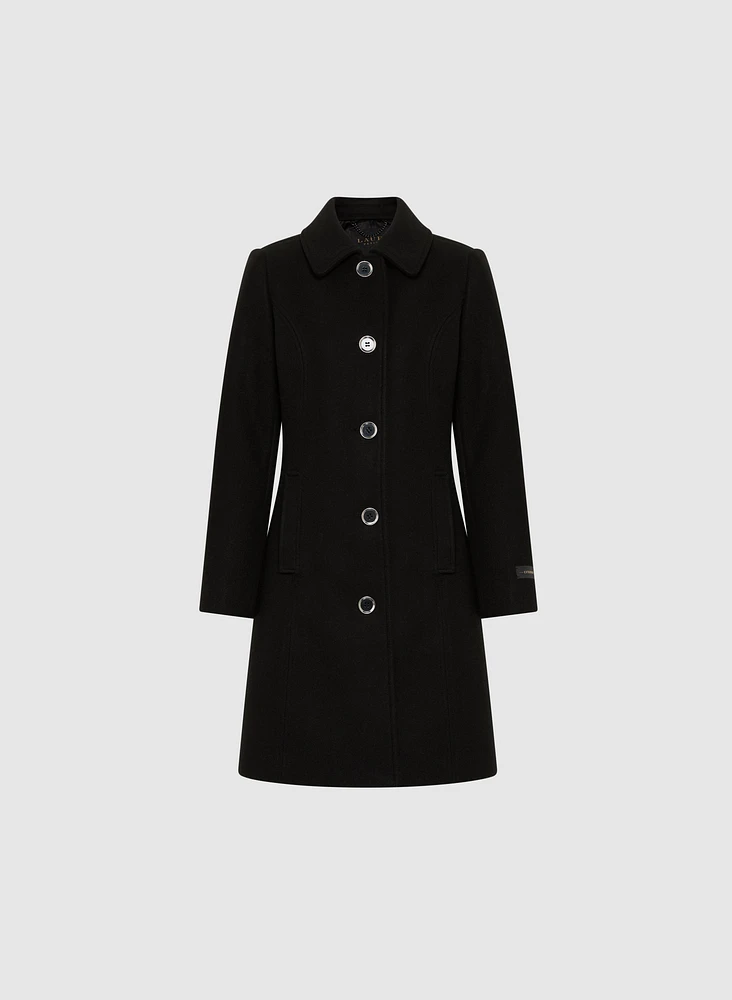 Stretch Wool-Blend Coat