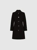 Stretch Wool-Blend Coat