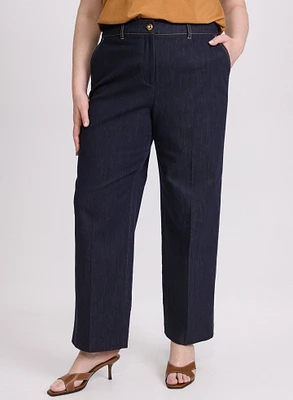 Pantalon Olivia à jambe large en denim
