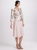 Floral Jacket, Top & Skirt Set