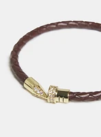 Bracelet tressé en cuir végane