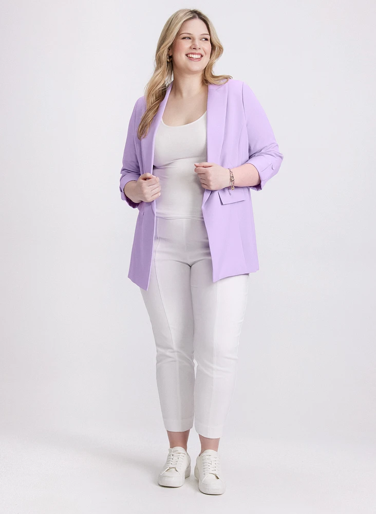 Blazer à manches repliées et pantalon à jambe étroite