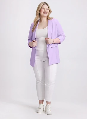 Blazer à manches repliées et pantalon à jambe étroite