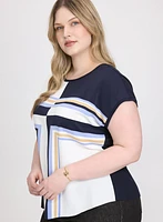 Haut à motif géométrique