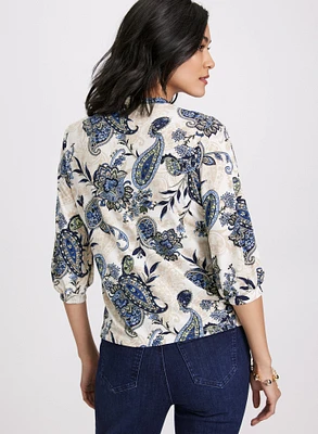 Paisley Print Top