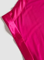 T-shirt uni à détails satinés