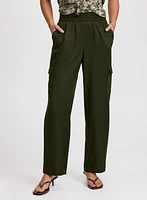 Sofia Cargo Straight-Leg Pants