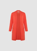 Lateral Slit Patch Pocket Cardigan