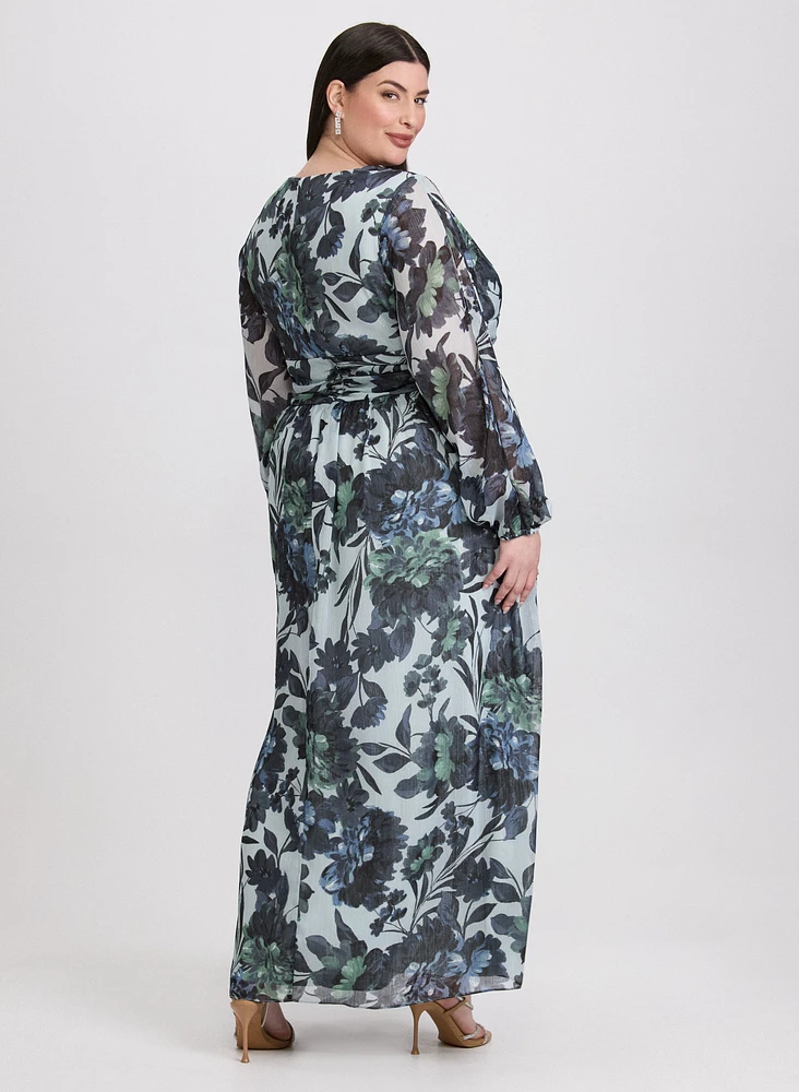Robe en chiffon florale