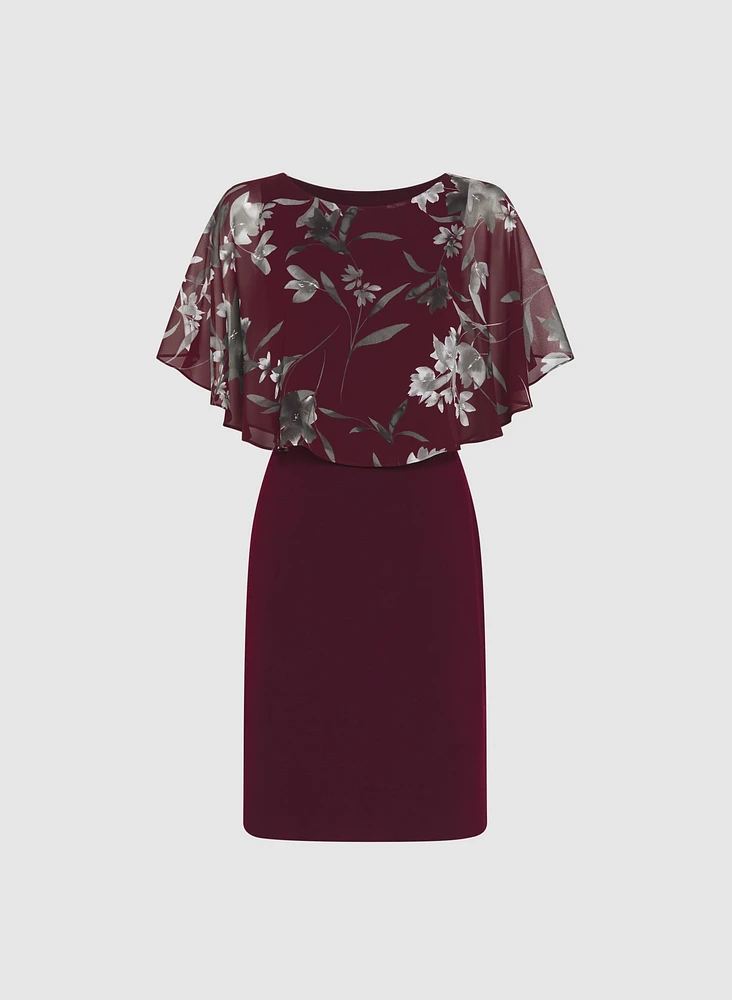 Floral Capelet Dress