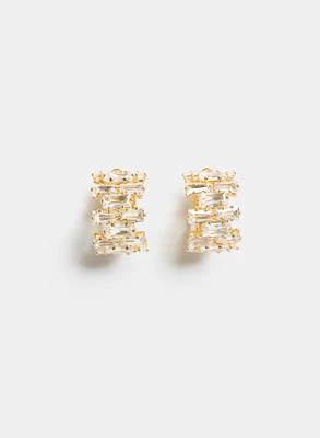 Cubic Zirconia Hoop Earrings