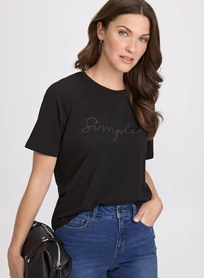 T-shirt à encolure dégagée