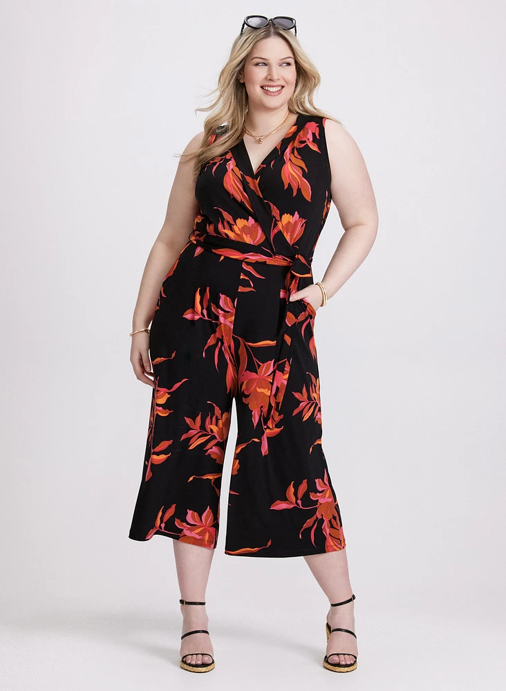 Tropical Print Jumpsuit