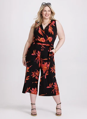 Tropical Print Jumpsuit