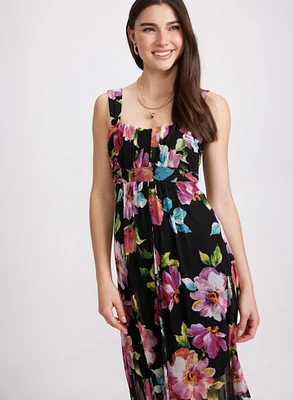 Chiffon Floral Maxi Dress