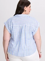 Blouse boutonnée à rayures