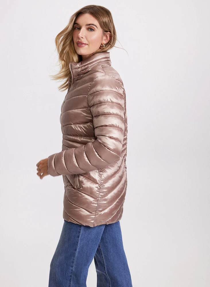 Removable Hood Puffer Coat