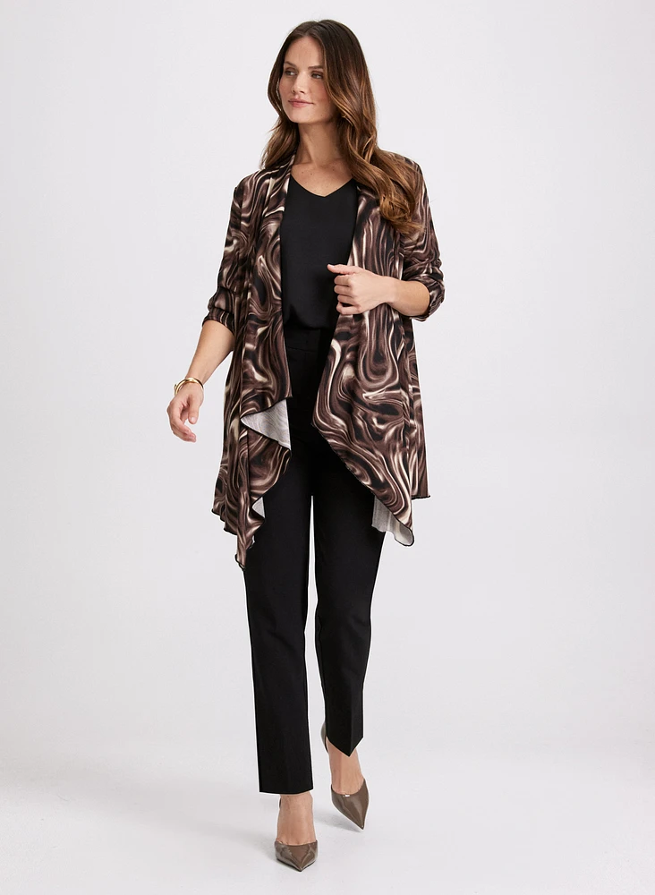 Abstract Print Cardigan