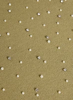 Pull à détails de perles et pierres