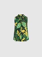 Palm Print Blouse