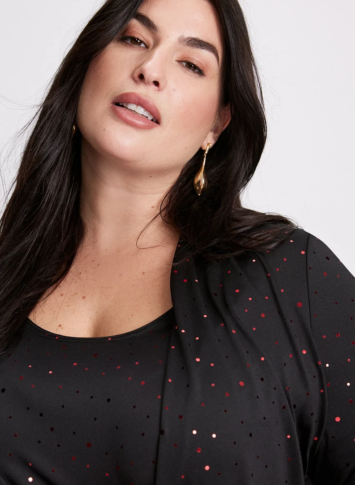 Mixed Glitter Confetti Illusion Top