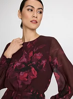 Floral Flounce Front Dress