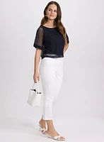 Short Sleeve Crochet Top