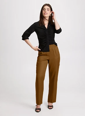 Button-Down Blouse & Cargo Pants