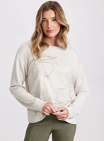 Embroidered Floral Sweatshirt