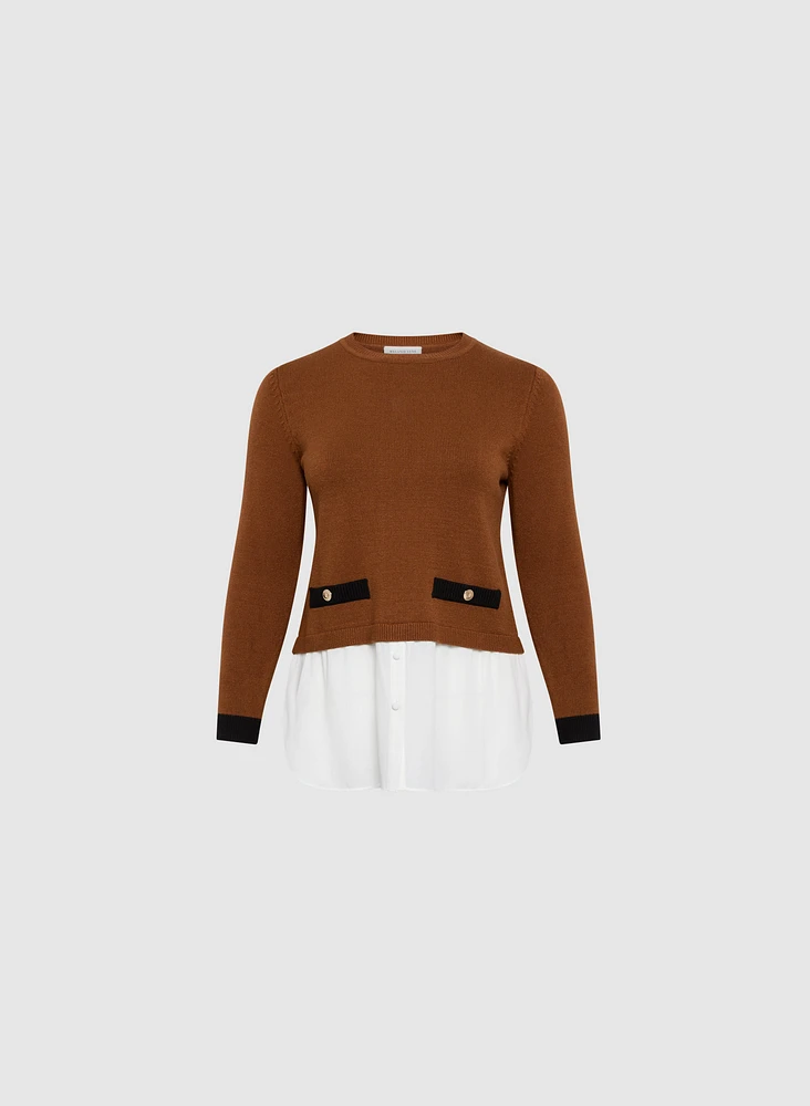 Melanie Lyne - Contrast Trim Sweater