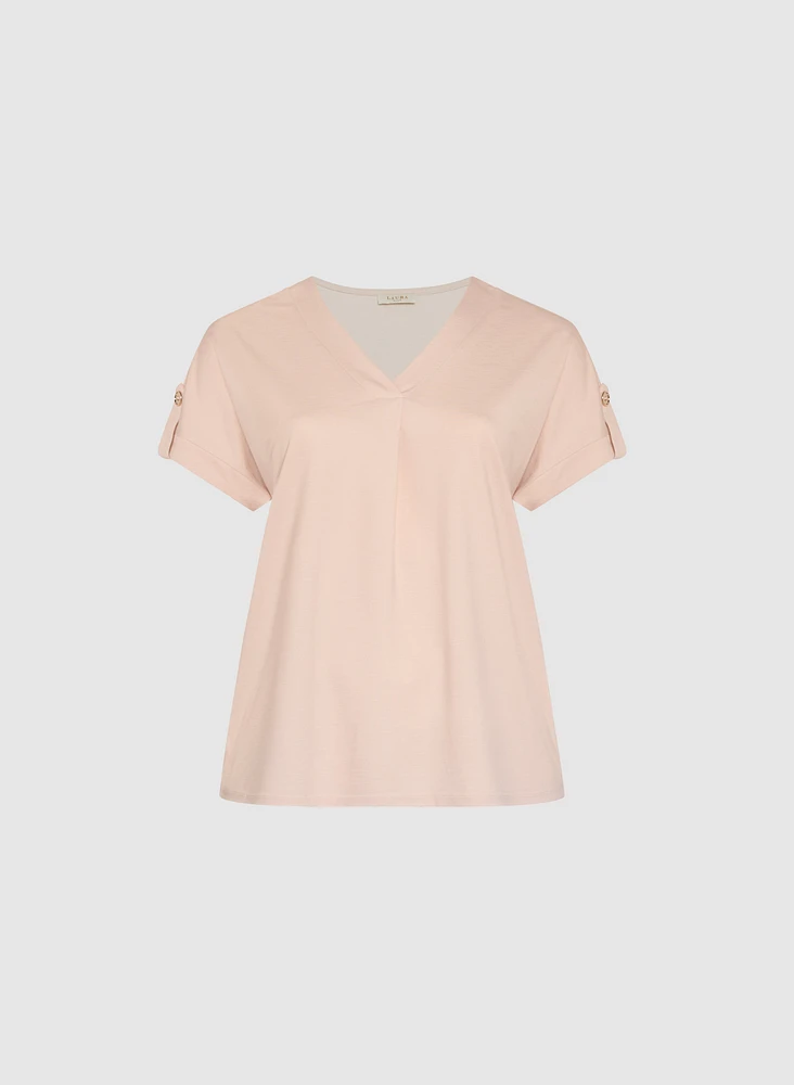 V-Neck Slub T-Shirt
