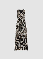 Robe maxi à imprimé zèbre