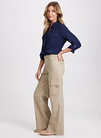 Wide-Leg Cargo Pants