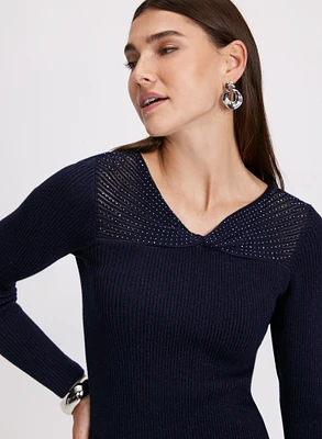 Metallic Knit Sweater