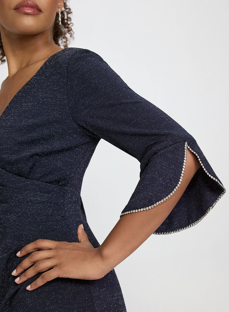 Glitter Knit Sheath Dress