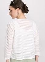 Textured Open Cardigan