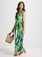 Robe maxi à imprimé tropical