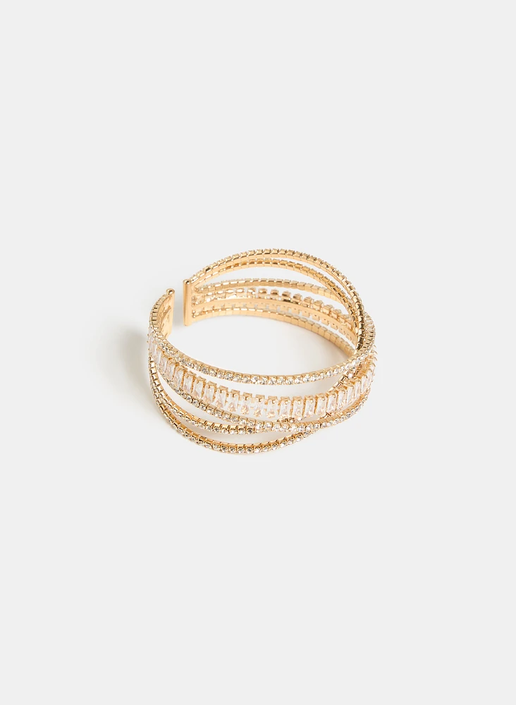 Criss-Cross Crystal Bracelet