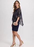 Robe à superposition en chiffon floral