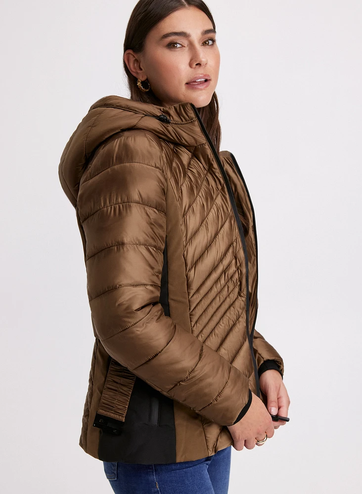 Manteau matelassé à ceinture