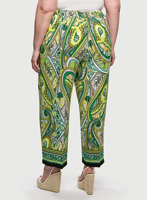 Joseph Ribkoff - Paisley Print Wide Leg Pants