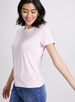 T-shirt à détail de pierres