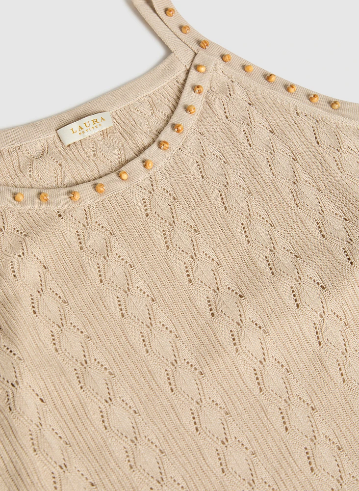 Beaded Sleeveless Sweater